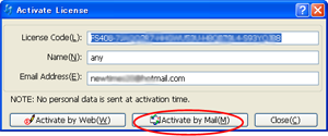 Activate License Dialogbox